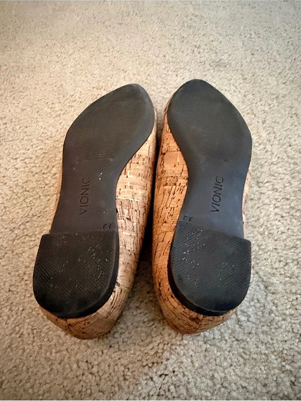 Vionic Cabello Cork Pointed Toe Flats in Brown - Picture 3 of 5